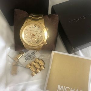 Michael Kors Gold Runway Chronograph Watch